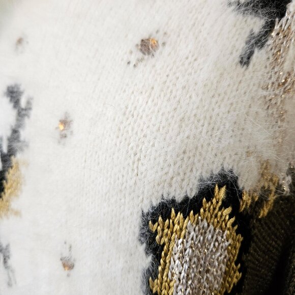 Vintage Franco Valeri Handmade Mohair Blend Knit Pullover Sweater M Art to Wear - Picture 4 of 8